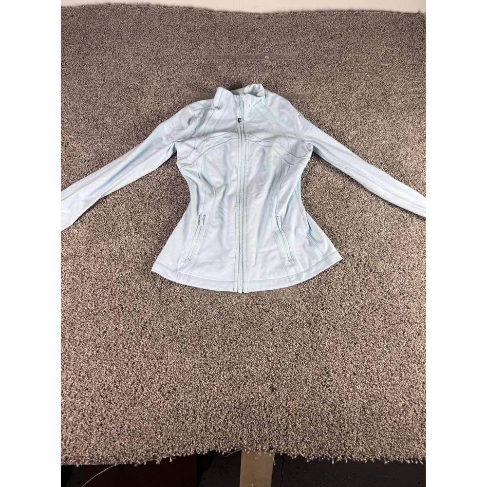 Lululemon Define Jacket Ice Blue Luon Full Zip Yoga Athletic Top Women Size 4